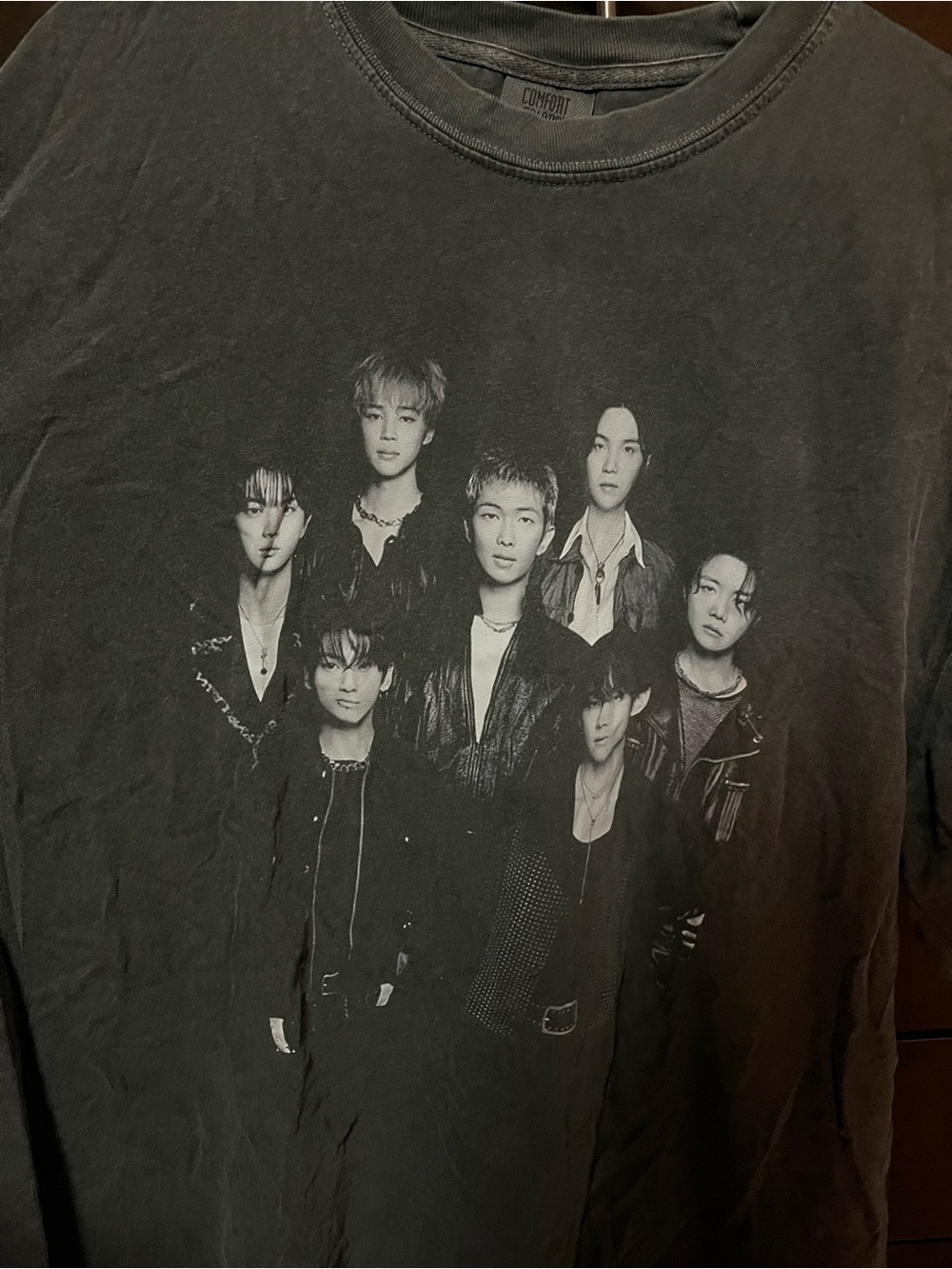 Comfort Colors Black Long Sleeve Band Photo Tee BTS